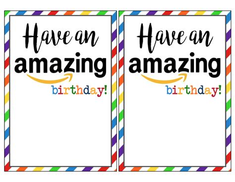 I love this washi tape set from amazon (of course!) because it has a bunch of different colors, and it's a great price! Amazon Birthday Cards Free Printable - Paper Trail Design