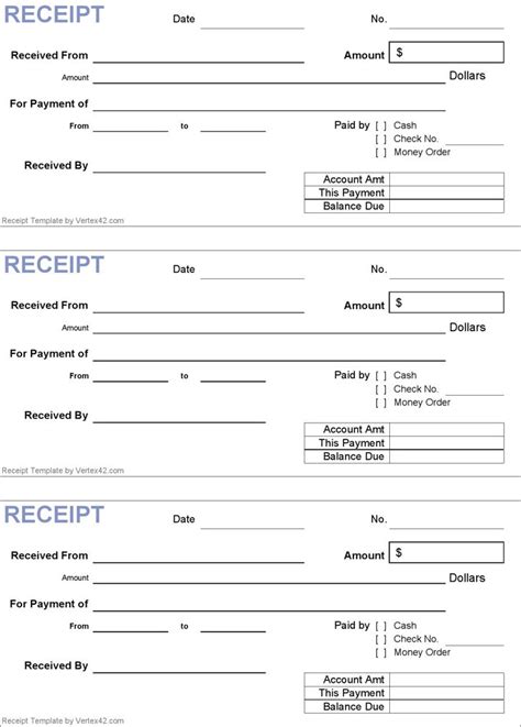 Download free work order forms. Generic Receipt Template | Receipt template, Free receipt template, Invoice sample