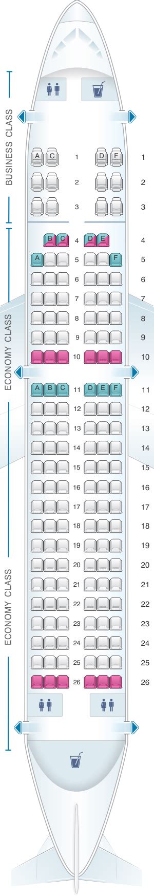 Airbus A320 Go Air Seat Map