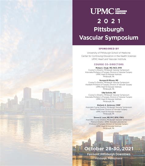 2021 Pittsburgh Vascular Symposium Department Of Surgery University