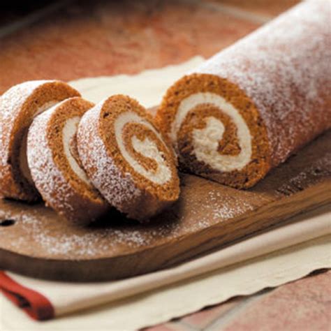 Pumpkin dinner rolls are the perfect compliment to any fall dinner recipe. Favorite Pumpkin Cake Roll | Taste of Home