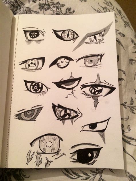 An Open Book With Various Eyes Drawn On It