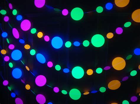Glow Party Decorations Neon Garlands For Black Light Party Etsy