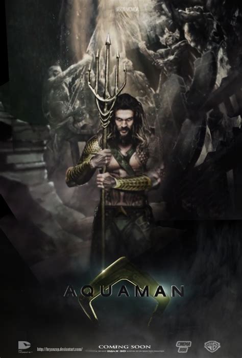 Jason Momoa Aquaman Movie Poster By Bryanzap On Deviantart