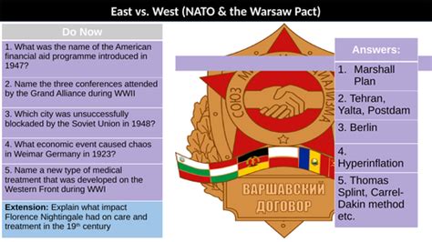 nato warsaw pact teaching resources