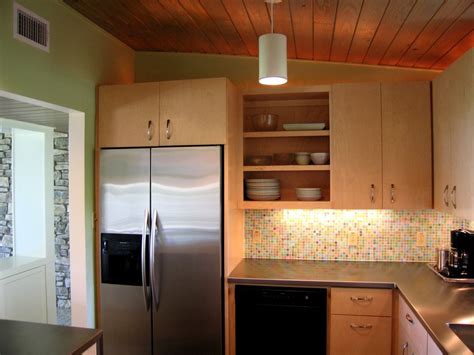 Modern Kitchen Cabinet Door Styles Midcentury Kitchen With Stone Wall