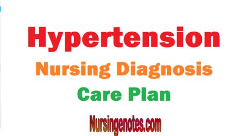 Hypertension Nursing Diagnosis And Care Plan Nursingnotes