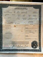 vintage car titles for sale | eBay