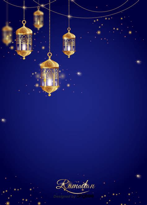 رمضان فانوس ضوء القمر الديكور خلفية زرقاء صورة خلفية للتنزيل المجاني