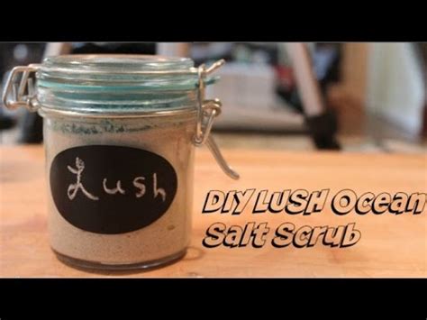 So i recently bought ocean salt from lush because i wanted to start exfoliating my face. LUSH DIY Ocean Salt Scrub - YouTube