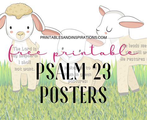 Art And Collectibles Digital The Lord Is My Shepherd Printablepsalm 23