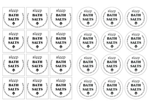 Free Printables For Bath Salts Printable Templates