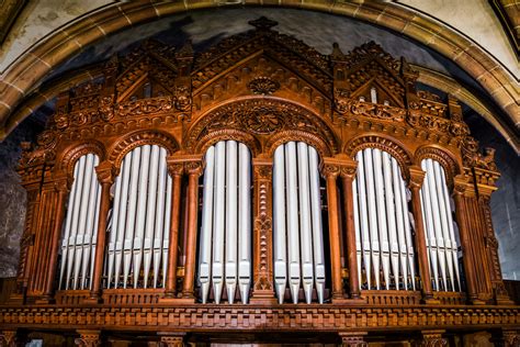Beautiful Old Pipe Organ In Medieval Cathedral Photo Art Print Poster