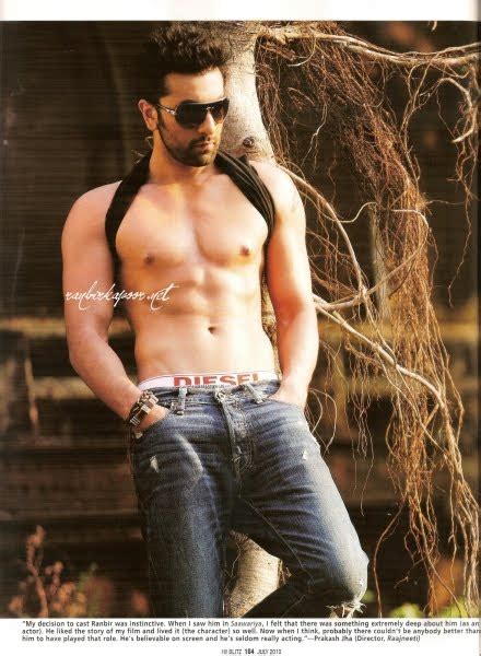 Shirtless Bollywood Men Ranbir Kapoor