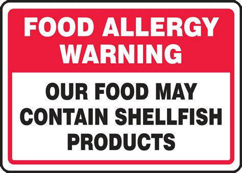 Cheap Range Food Allergy Notice Sign With Symbolheavy Duty Sign Or