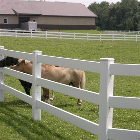 The largest supplier of vinyl horse fence and farm fences, including tuff stuff, big rail, standard rail and crossbuck horse fencing. 3 Rail Vinyl Fence - Post & Rail - Superior Plastic Products