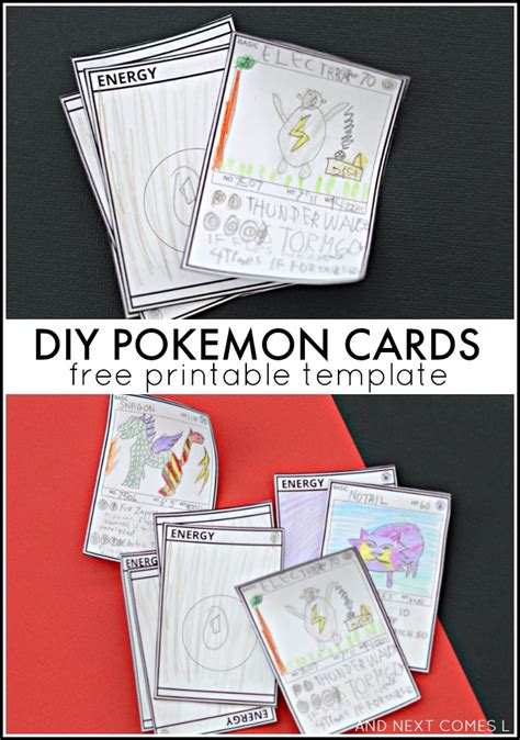 Diy Pokemon Cards Free Printable Template And Next Comes L
