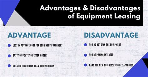 Advantages And Disadvantages Of Equipment Leasing Business Network