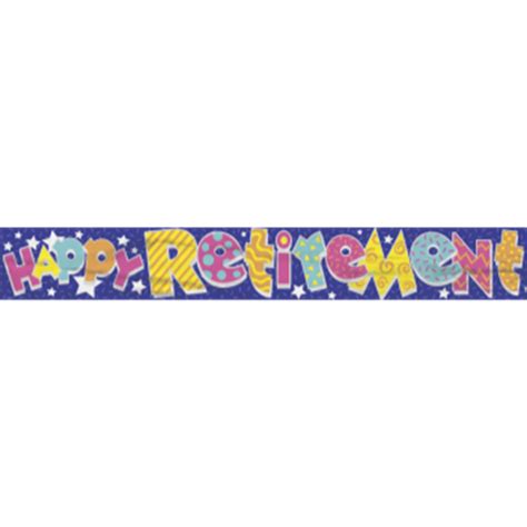 Partymart Decor Happy Retirement Foil Banner 12