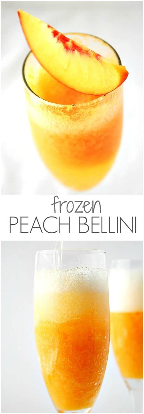 Frozen Peach Bellini Crunchy Creamy Sweet