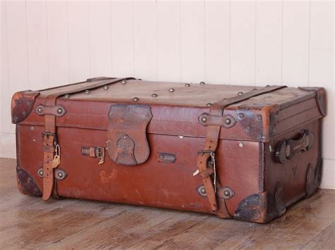 Antique Leather Trunk By Forsyth At Scaramanga Leather Trunk Vintage