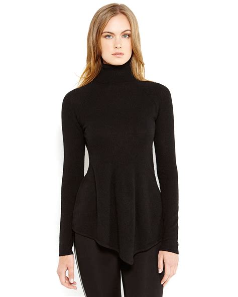 Sofia Cashmere Turtleneck Sweater In Black Lyst