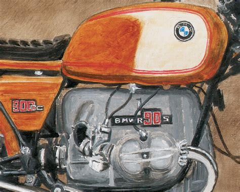 Bmw R90s Motorcycle Art Print By Steve Dunn