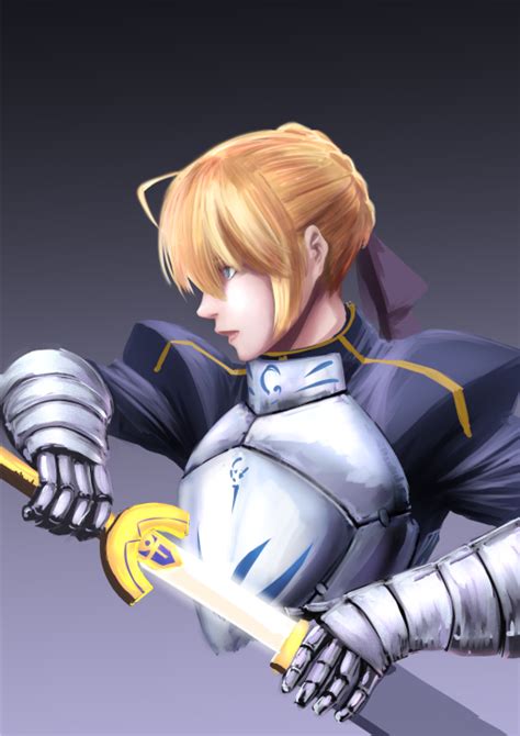 safebooru 1girl ahoge armor artoria pendragon all blonde hair blue eyes bow braid braided