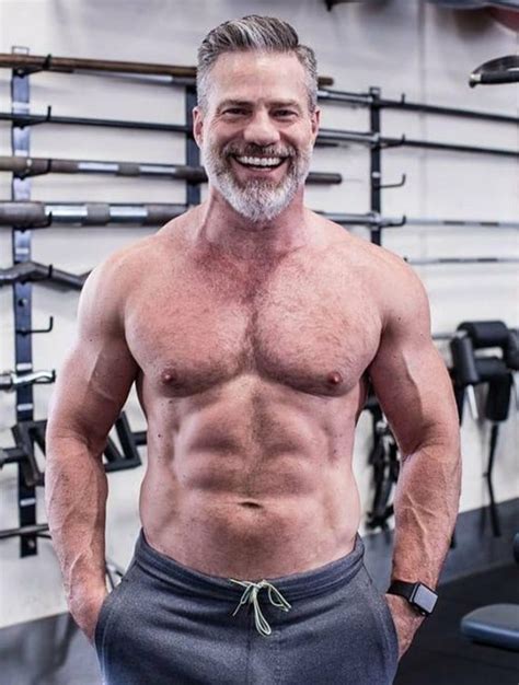 Handsome Older Men Scruffy Men Muscles Dad Bods Men With Grey Hair