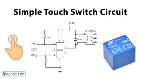 Simple Touch Switch Circuit Using 2n2222 Transistors