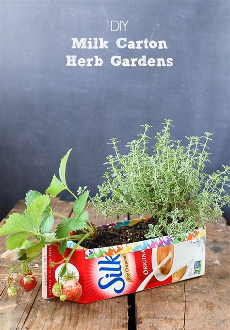 Create Your Own Milk Carton Herb Gardens With This Diy Tutorial