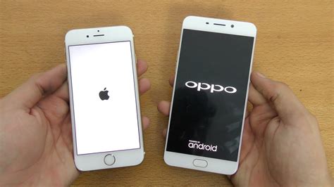 The iphone 6 plus in dark grey on the left, the iphone 6s plus in gold on the right. Oppo F1 Plus 4GB RAM vs iPhone 6S - Speed Test! (4K) - YouTube