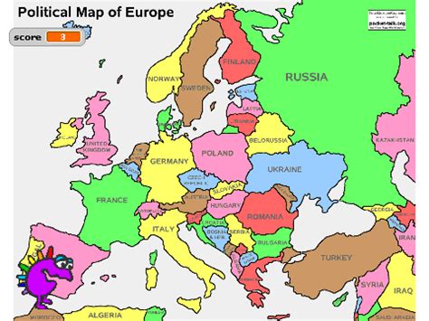 Europe Map And Capitals Quiz Map