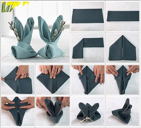 How To Fold A Napkin Bunny Step By Step Instruction With Picture