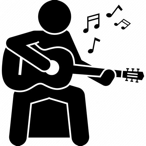 Guitar Man Musician Playing Icon Download On Iconfinder