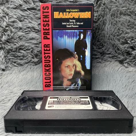 Halloween Vhs 1978 John Carpenter Horror Curtis 1995 Blockbuster