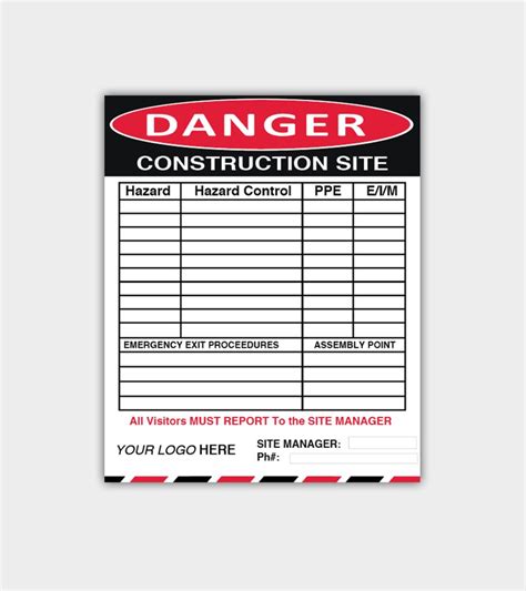 Hazard Id Sign Metal Acm Panel Sizes Available Design