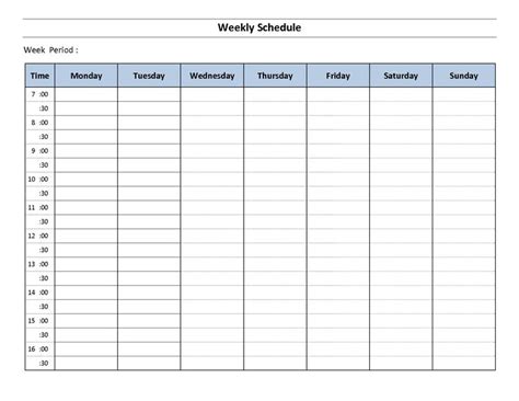 An employee schedule template is a calendar that facilitates employee scheduling in a place of work. Free Printable Weekly Work Schedule Template For Employee ...
