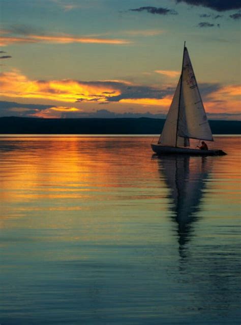 Beautiful Sunset Sailboat Painting Boat Painting Boat Art