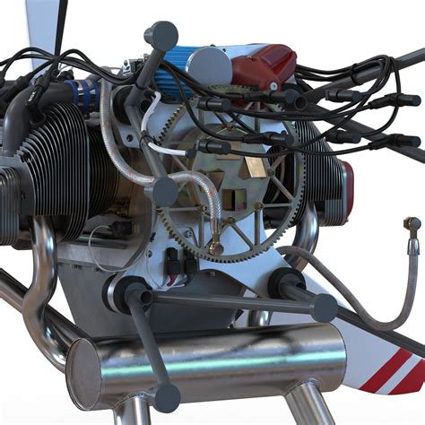 Piston Aircraft Engine Ulpower Ul260i 4 3d Model 3d Model 149 3ds