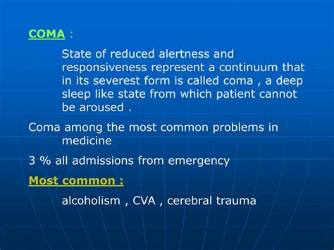 Ppt Coma Powerpoint Presentation Free Download Id9345728