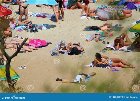 Odessa Ukraine People On The City Beach Editorial Image Image Of Coronavirus Adventure