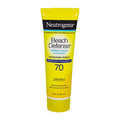 Wholesale Travel Size Neutrogena Beach Defense Sunscreen Lotion Spf 70