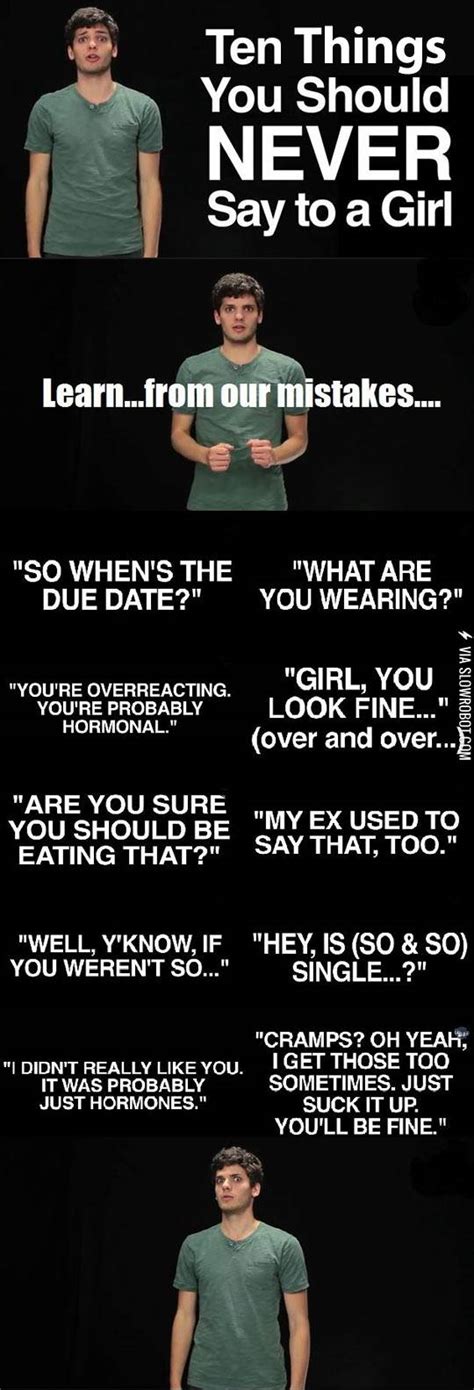 Ten Things You Should Never Say To A Girl