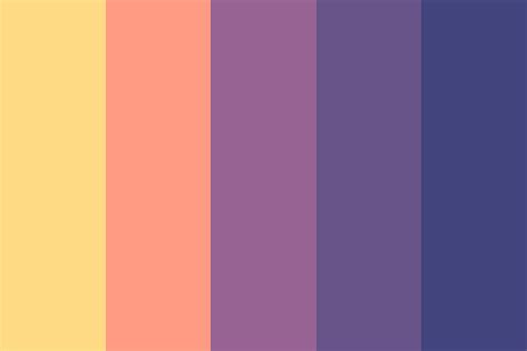 Tropical Sunset Vaporwave Edition Color Palette