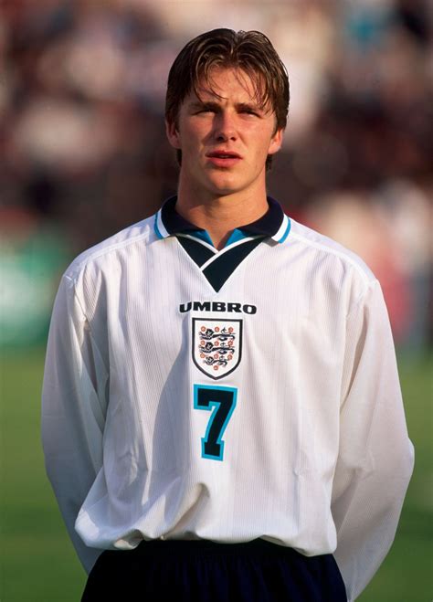 Áo đấu Beckham 7 England 1995 1997 Home Shirt Jersey White Fansportvn