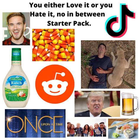 You Either Love It Or You Hate It No In Between Starter Pack R