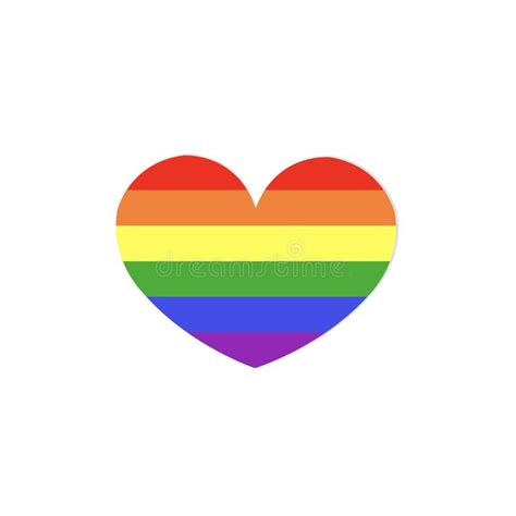 Die regenbogenflagge ist ein objekt der industriellen massenkultur. LGBT-Symbol Auf Regenbogenflagge Im Herzen Vektor ...