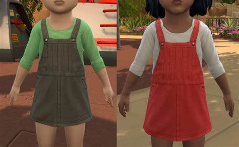 Overall Dress For Toddlers The Sims 4 Catalog