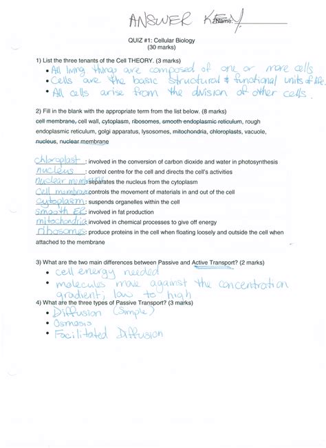 Terms in this set (46). Miss Jeffrey's SBI3C: Quiz Answers